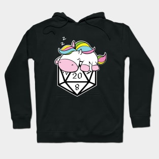 Sleeping Unicorn D20 Dice RPG Hoodie